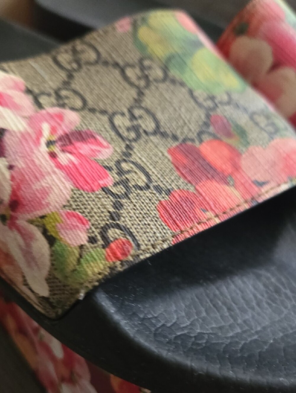 Gucci GG Canvas Floral Slide Sandals Size 39 - Picture 4 of 7